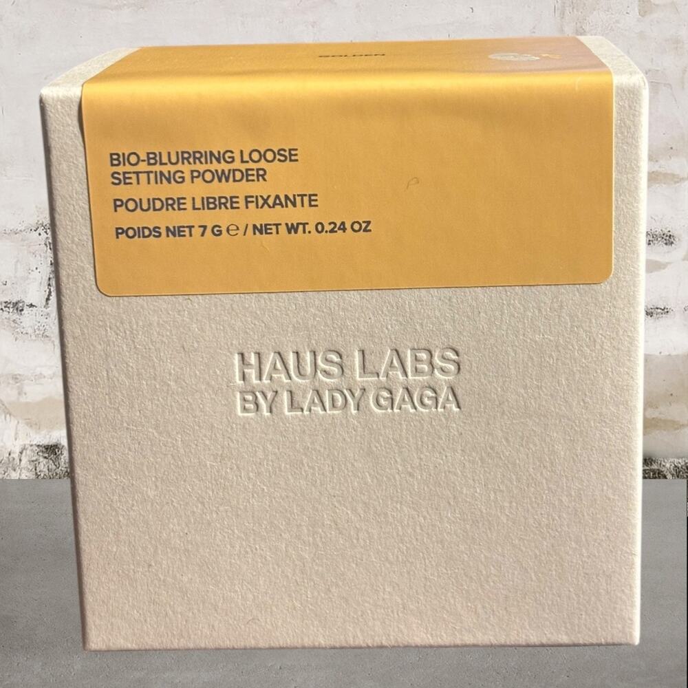 Haus Labs Bio-Blurring Loose Setting Powder in Golden NIB